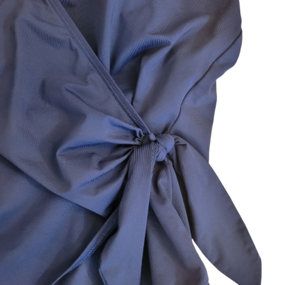 Anne Cole Navy Blue Halter Neck Swimsuit Size 18 - Picture 2 of 4